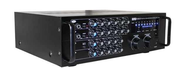 EMB Pro 700-watt Digital Rack Mountable Karaoke Mixer Stereo Amplifier EBK37BT with USB, Echo and Bluetooth Streaming