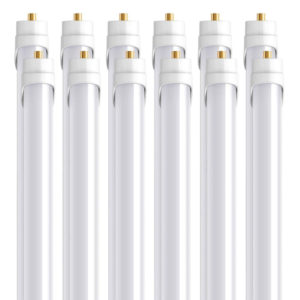 Barrina 8ft LED Bulbs, T8 T10 T12 LED Tube Lights, Single Pin FA8 96" LED Replacement for Fluorescent Fixture, 44W(100W Equivalent) 4500LM 6500K Super Birght, Ballast Bypass, Frosted Cover, 12 Packs