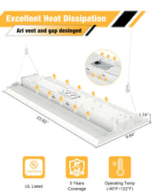 JC-LGL LED Linear High Bay Light, 210W LED High Bay Shop Lights Fixture, Compatible with Industrial 120-277V, 31500LM LED Linear High Bay Light for Shop Garage Warehouse, UL Complied, 4 Pack, White