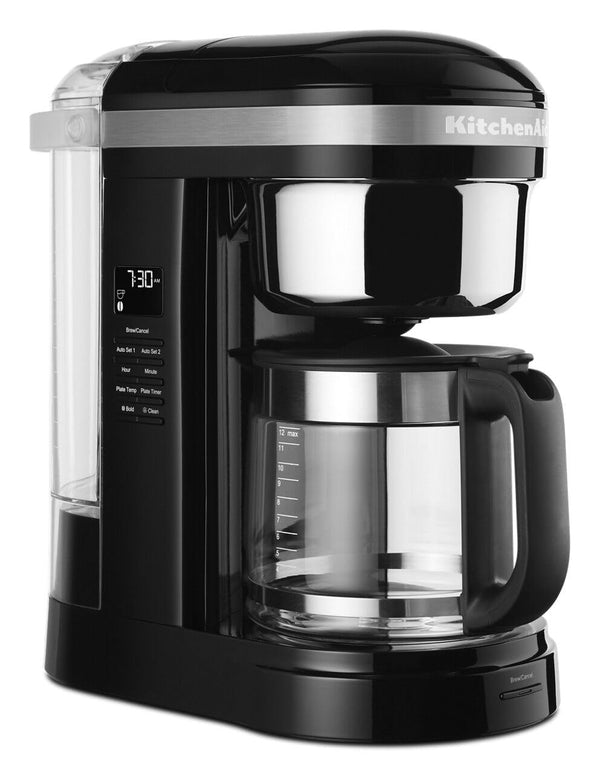 KitchenAid KCM1209OB Coffee Maker, 12 cup, Onix Black, 12 Cup Drip Coffee Maker with Warming Plate