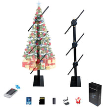 3D Hologram Fan Projector Holographic Christmas Tree Including Splicing Bracket,Hologram Fan,16.5