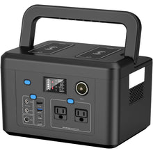 Portable Power Station 600W, Powkey 296Wh Battery Backup with 2 Pure Sine Wave AC Outlets, USB-C PD100W and 2 Wireless Chargers, Solar Generator (Solar Panel Optional) for Outdoor Camping/RVs/Home Use