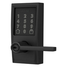 Schlage FE789WBCEN622LAT Encode Century WiFi Latitude Lever Smart Keyless Entry Touchscreen Door Lock, Matte Black