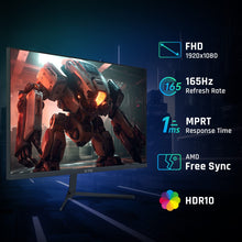 KTC 24 Inch Gaming Monitor FHD 1080P Fast IPS 165Hz, 125% sRGB 1ms HDR Zero-Frame Computer Monitor, HDMI 2.0, DisplayPort 1.4, FreeSync & G-Sync, Tilt, VESA Compatible, Eye Care