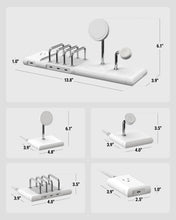 Scosche BaseLynx 2.0 Pro Modular Charging Station: MagSafe Wireless Stand for iPhone, AirPods Charging Pad, Multi Device Phone Charger, Apple Watch Charger & Powered End Cap AC Outlet with USB-C Port