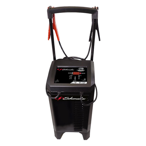 Schumacher Electric Wheeled Battery Charger and Engine Starter, SC1325, 4-in-1, Fully Automatic, 250 Amps, 40 Amp Boost Mode, 6 Volt, 12 Volt, for Car, Truck, and Marine Batteries