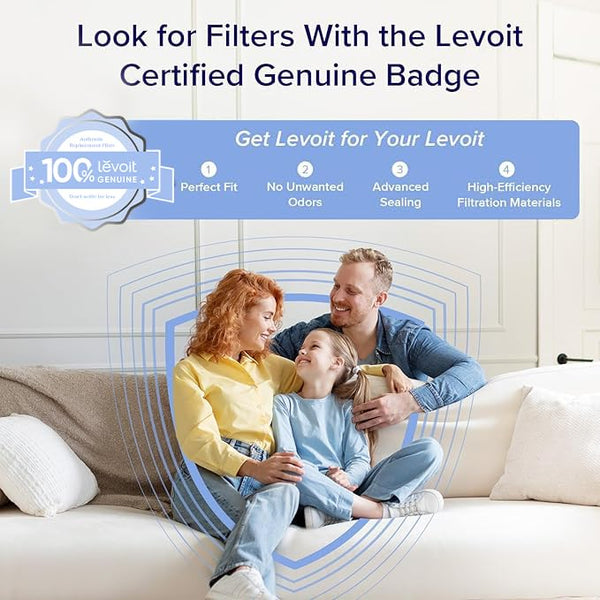 LEVOIT Air Purifier for Home Large Room Bedroom Up to 1110 Ft² with Air Quality Monitor, Smart WiFi, Washable Pre-Filter, HEPA Sleep Mode for Pets, Allergies, Dust, Pollen, Vital 100S-P, Black