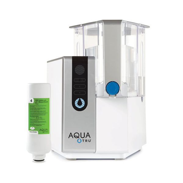 AquaTru Classic Alkaline Countertop Water Filter System for PFAS & Other Contaminants with 4-Stage Ultra Reverse Osmosis Technology (No Plumbing or Installation Required) | BPA Free