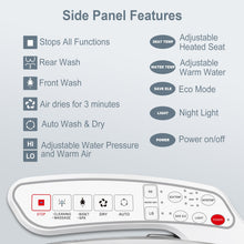 ZMJH ZMA102D Bidet Toilet Seat, Round Smart Unlimited Warm Water, Vortex Wash, Electronic Heated, Warm Air Dryer, Rear and Front Wash, LED Light, Need Electricity, White, (Round)