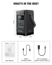 GRECELL 240W Portable Power Station 153.6WH Solar Generator LiFePO4 Battery Dual Way 100W PD Camping Power Bank with Integrated Stand for Outdoors Travel, Home Use(No Wall Charger Included)