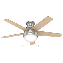 Hunter Fan Company 50278 Hunter Anslee Indoor Low Profile Ceiling Fan with LED Light and Pull Chain Control, 46