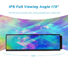 VSDISPLAY 12.6 Inch IPS LCD Screen Monitor 1920x515 Display with Mini HD-MI to HD-MI Cable Kit,Fit for DIY Y60 PC Case CPU GPU Secondary Monitor Panel