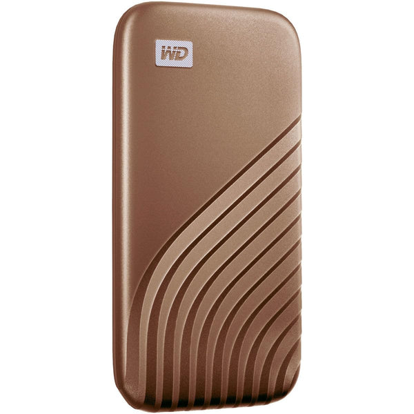 Western Digital 2TB My Passport SSD Portable External Solid State Drive, Gold, Sturdy and Blazing Fast, Password Protection with Hardware Encryption - WDBAGF0020BGD-WESN