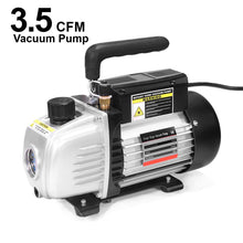 XtremepowerUS 3.5CFM 1/4HP HVAC Vacuum Pump R134a R12 R22 R410a A/C Refrigeration Set AC Manifold Gauge R134 Can Tap Carrying Tote