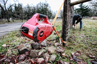 WARN 885000 PullzAll Corded 120V AC Portable Electric Winch with Steel Cable: 1/2 Ton (1,000 Lb) Pulling Capacity , Red