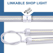 ONLYLUX 8Ft LED Shop Light Fixture - 8 Foot 100W 15000LM 6500K, Linkable with Plug LED Lights for Garage,V Shape, 96