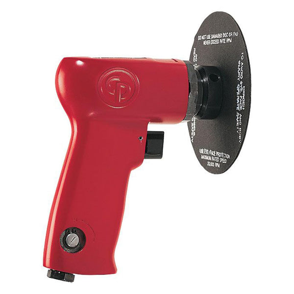 Chicago Pneumatic CP9778 - Air Sander Tool, Home Improvement, Woodworking Tools, Polisher, Rust Removal, Right Angle Sanding Tool, Pistol Handle, Hook & Loop, 5 Inch (125 mm), 0.5 HP/370W - 14000 RPM