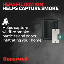 Honeywell AllergenPlus HEPA Air Purifier, Airborne Allergen Reducer for Large Rooms, Reduces Allergens, Smoke, Wildfire Smoke, Pollen, Pet Dander and More, Black, HPA200