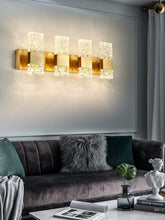 OYLYW Vanity Lights Fixtures for Bathroom Wall Light Over Mirror LED Gold Crystal 40W Brushed Stainless Steel Dimmable Wall sconces for Bathroom Lighting Fixture 3000K