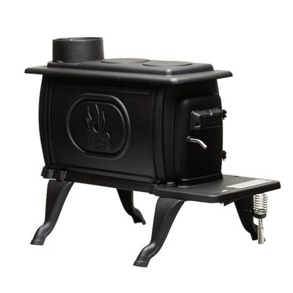 US Stove Company Cast Iron Wood Stove with Cool Touch Safety Handle, Heats up to 54,000 BTUs