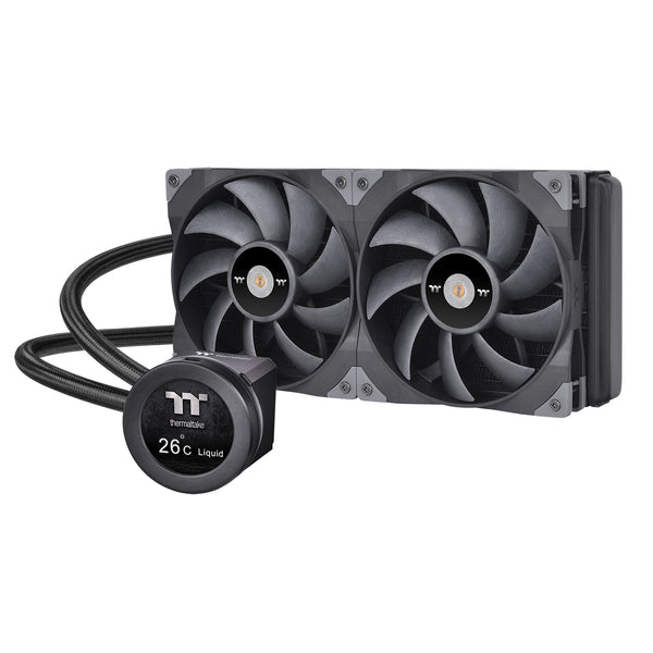 Thermaltake TOUGHLIQUID Ultra 280 CPU Liquid Cooler, AMD(AM5/AM4) Intel(LGA 1700/1200), 2.1 Inch Rotational LCD Display 2000RPM Radiator Fan, TT RGB Plus 2.0. Software, CL-W374-PL14BL-A ,Black