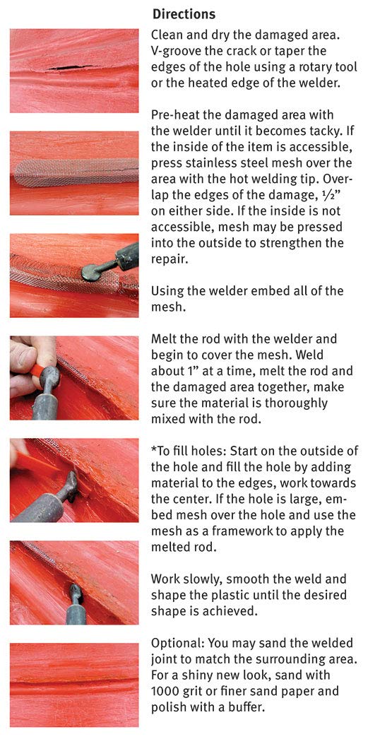 Poly Welder Pro 200 Watt Plastic Repair Kit (Natural)