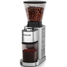 Aromaster Conical Burr Coffee Grinder Electric,Coffee Bean Grinder with 48 Gind Settings for Home Use,40 Seconds Adjustable Timer,Stainless Steel,Anti-static,Silver