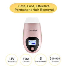 Aphrona® Hair Removal | For Full Body, Face, Sideburns, Stomach, Arms | Easy to Use |Safe & Effective Laser Hair Remover | Long-Lasting Hair Removal | FDA Cleared