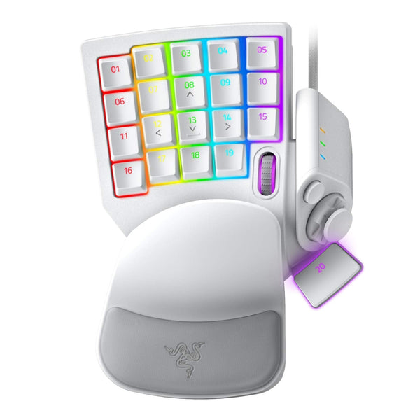 Razer Tartarus Pro Gaming Keypad: Analog-Optical Key Switches - Rapid Trigger - Adjustable Actuation - 32 Programmable Keys - Customizable Macros - Chroma RGB Lighting - Mercury White