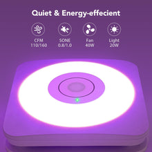 OREiN Matter Smart Bathroom Exhaust Fan with Light, 110/160 CFM 0.8/1.0 Sones Bathroom Fan with Bluetooth Speaker, Exhaust Fans with Humidity Sensor & Remote, APP Control, 1500lm 2700k-6500k Dimming