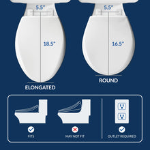 Bio Bidet Slim One Smart Toilet Seat in Round White with Stainless Steel Self-Cleaning Nozzle, Nightlight, Turbo Wash, Oscillating and Fusion Warm Water Technology