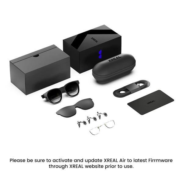 XREAL Air AR Glasses, Smart Glasses with Massive 201" Micro-OLED Virtual Theater, Augmented Reality Glasses, Watch, Stream, and Game on PC/Android/iOS–Consoles & Cloud Gaming Compatible