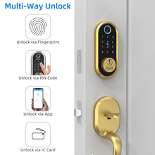 Smart Lock SMONET Bluetooth Keyless Entry Keypad Smart Deadbolt-Fingerprint Electronic Deadbolt Lock, Remote Ekeys Sharing, Easy to Install for Homes and Hotel Works with Alexa(Gateway Not Included)