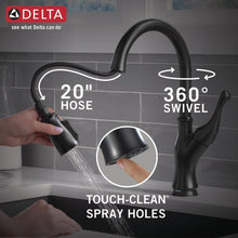 Delta Faucet Ophelia Matte Black Kitchen Faucet Touch, Touch Kitchen Faucets with Pull Down Sprayer, Kitchen Sink Faucet, Kitchen Faucet Black, Touch2O Technology, Matte Black 19888TZ-BL-DST