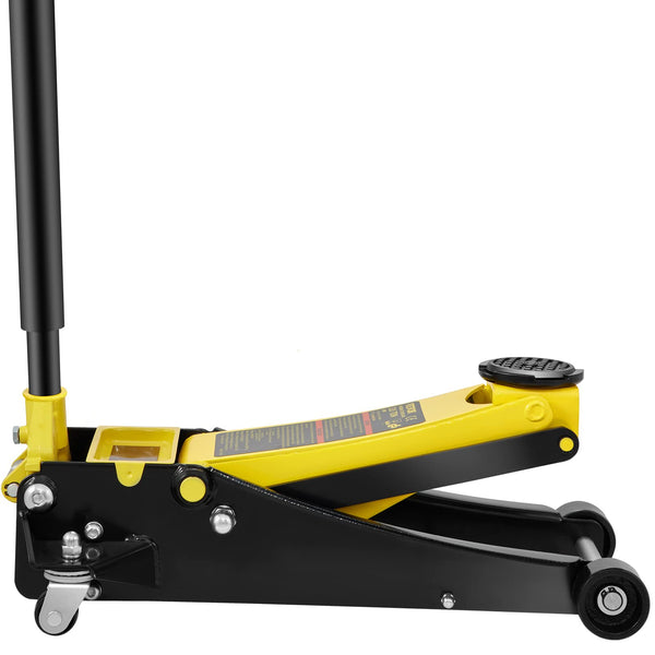 VEVOR 3 Ton Low Profile, Heavy-Duty Steel Racing Floor Jack with Dual Pistons Quick Lift Pump, Lifting Range 3.35"-19.69"