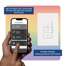 Broan-NuTone SPK110RGBL ChromaComfort Bathroom Exhaust Fan, 110CFM/1.5 Sones, with Sensonic Bluetooth Speaker and 24-color LED Light, Wall Switch included, White