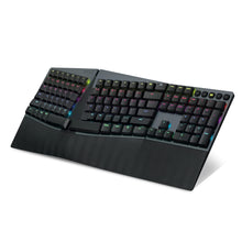 Perixx PERIBOARD-835RD Wireless Ergonomic Mechanical Keyboard - RGB Backlit - Low-Profile Red Linear Switches - Multi-Device Connection - Compatible with Windows and Mac OS X - US English