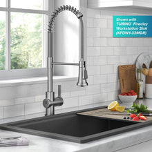 KRAUS Britt Touchless Sensor Commercial Single Handle Pull Down Kitchen Faucet in Spot Free Stainless Steel, KSF-1691SFS