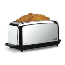 Waring Commercial WCT704 4 Slice Extra Long Slot Light Duty Pop-Up Toaster, 120V, 5-15 Phase Plug