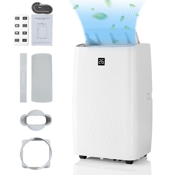 Takywep Portable Air Conditioner 12,000 BTU, Evaporative Air Cooler with Remote Control, Energy-Efficient Cooling for 550 Sq.ft Spaces, 3in1 Cool/Fan/Dehumidify Modes, portable ac unit for room office