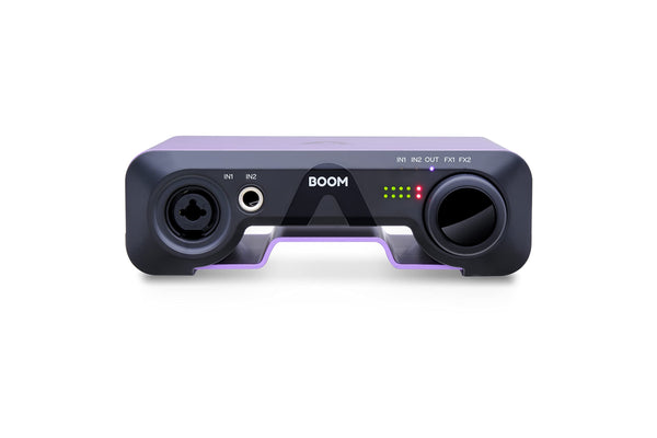 Apogee Boom USB Audio Interface For Musicians, Podcasters, and Streamers- Featuring 2 channels, Studio Microphone Pre Amp, 24bit/192kHz sample rate, hardware DSP, Headphone Amp, and Ableton Live Lite