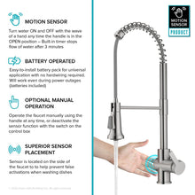 KRAUS Britt Touchless Sensor Commercial Single Handle Pull Down Kitchen Faucet in Spot Free Stainless Steel, KSF-1691SFS