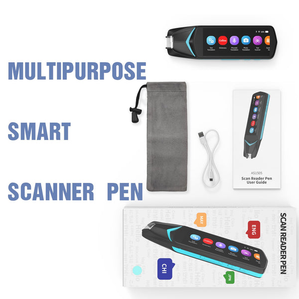 NEWYES Scan Reader Pen 4 [Collins Dictionary Built-in],Pen Scanner Text to Speech Device,16 GB Translation Pen Reading Pen Photo Translation Dictionary Pen for Students