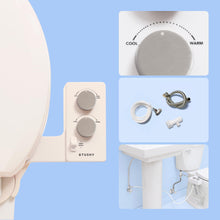 TUSHY Spa Self-Cleaning Warm Water Toilet Bidet Attachment. Adjustable Nozzle, Angle & Pressure Control. Easy DIY Home Install, Requires Sink Access for Optional Warm Water Control. (Biscuit/Platinum)