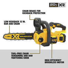 DEWALT 20V MAX* XR Chainsaw Kit, 5-Ah Battery, 12-Inch (DCCS620P1)