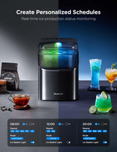 GoveeLife Smart Ice Maker Countertop, Portable Ice Machine with Voice Control, 9 Ice Cubes in 6 Minutes 3 Sizes, 26lbs/24Hrs, Self Cleaning RGB Lights, Quiet Ice Maker with Scoop for Kitchen Black