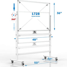 SUODUN Mobile Whiteboard,Rolling Dry Erase Board 48 x 36, Height Adjust Double Sides White Board on Wheels, Dry Erase Board Easel with Stand for Office, Home & Classroom