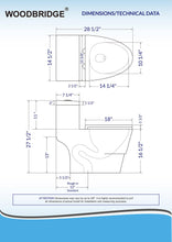 WOODBRIDGEE One Piece Toilet with Soft Closing Seat, Chair Height, 1.28 GPF Dual, Water Sensed, 1000 Gram MaP Flushing Score Toilet with Chorme Button, White,B0940-F-C