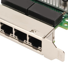 PCIEx4 Card, 4 Port Gigabit I350 Chip Large Heat Sink RJ45 Interface, for Desktop Computers