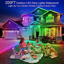 LETIANPAI 200ft Outdoor LED Strip Lights Waterproof 1 Roll,IP68 Outside Led Light Strips with App and Remote,Music Sync RGB Exterior Rope Self Adhesive Back for Deck,Balcony,Pool